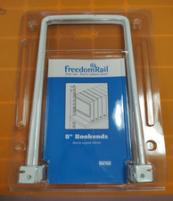 Schulte Twin-Track Freedom Rail White Metal 8" Bookends 7913-1408-11