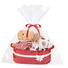  Baskets for Gifts Empty, Gift Basket, Bow Basket for Gifts, 12" Pack of 1 Red