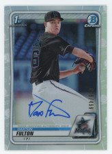 2020 BOWMAN CHROME 1ST #029/499 DAX FULTON AUTOGRAPH PRE ROOKIE RC REFRACTOR