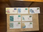 Japan lot of 7 FDC 1st day Covers Fish 1966