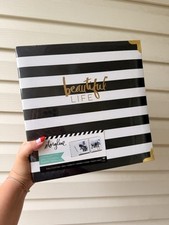 Heidi Swapp Storyline2 D-Ring Album 8.5"X11"-Black Stripe
