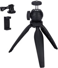 Mini Camera Tripod with Phone Holder GoPro Mount 360 Ball Head Portable Stand