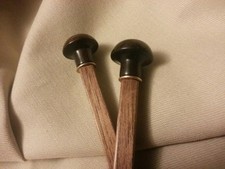 Prestige Square Wooden Walnut Wood Knitting Needles- Handmade  Beautiful - 12"