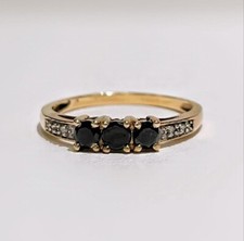 Black Onyx Ring 14k Gold Vermeil Over Sterling Silver Ring Black Gemstone Ring
