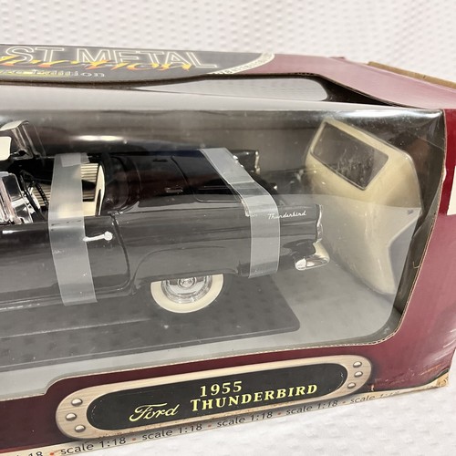 ROAD TOUGH 1955 Ford Thunderbird Black /18 Covertible Diecast - Picture 3 of 5