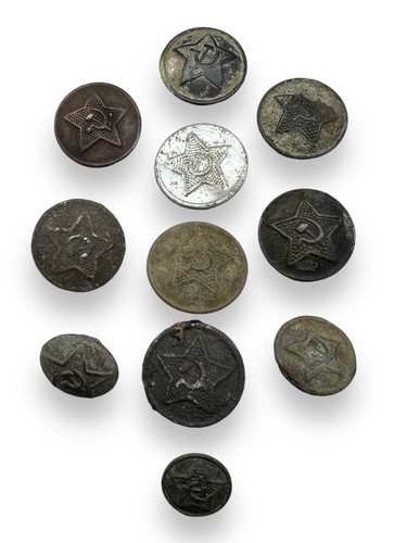 Knöpfe der UdSSR Soldaten 11 Stück - Bild 1 von 3