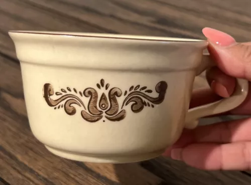 Vintage Pfaltzgraff Gold/Brown Village Replacement Tea Coffee Cup