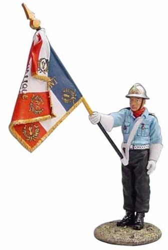 French Flag bearer lieutenant Del Prado Firefighters of the World 1:32 - BOM005