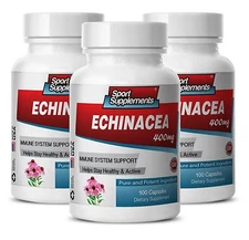 Reduce Inflammation Caps - Echinacea Powder 400mg - Organic Echinacea Tea 3B