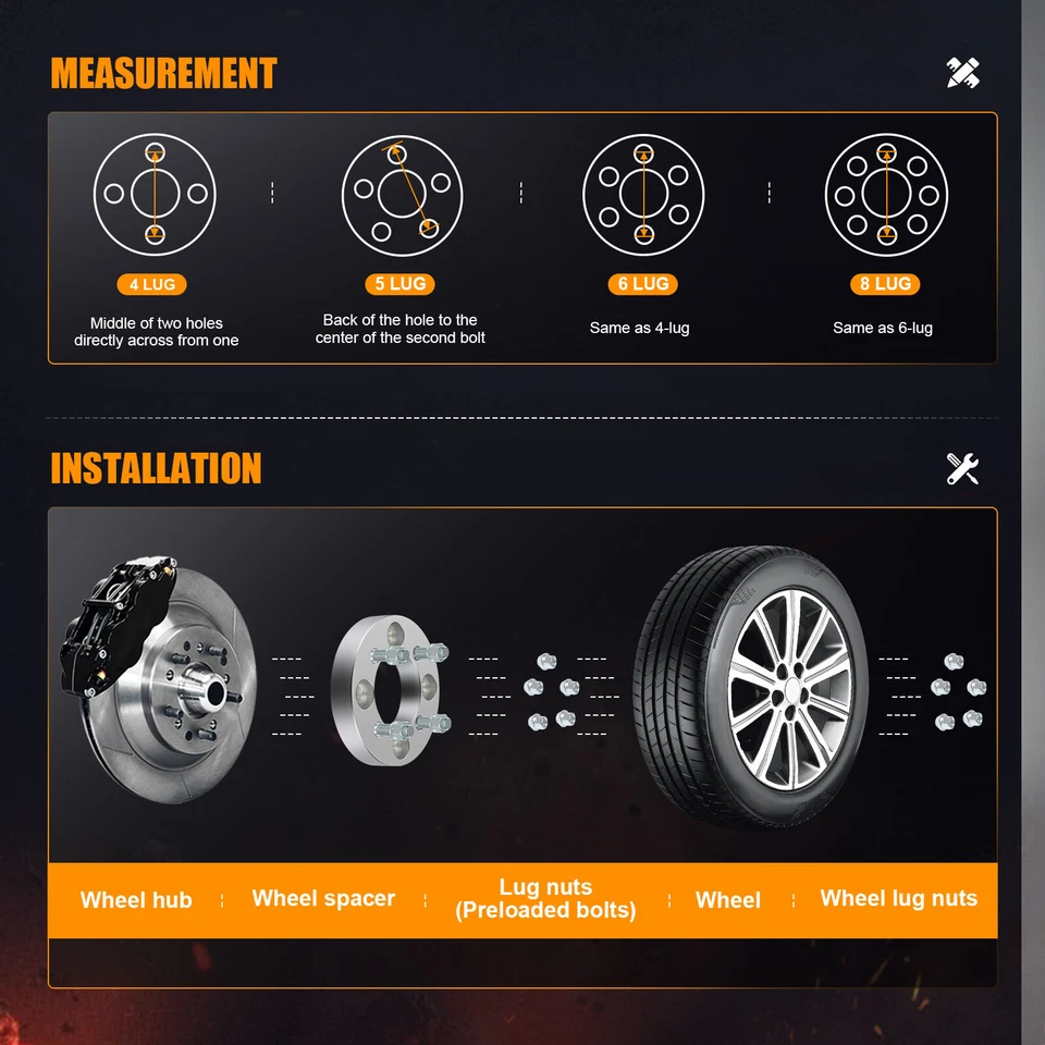 4x 1" 4x108 a 4x100 12x1,5 para Ford Mustang 3,3 L 1979-1982 espaciadores de rueda Foto 3 de 4