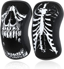 RockTape Assassins Kniestützärmel - Paar - 5 mm - Cross Fit - Totenkopf Muster