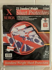 XEROX Clear Sheet Protectors Standard Weight Size 25 Count 3 Hole 8.5 x11 