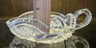 Vintage Beautiful Crystal Cut Glass Clear Nappy/Candy Dish w/ Handle — photo 5