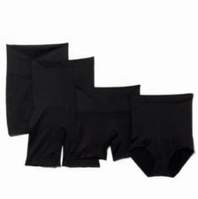 Yummie By Heather Thomson 1x 2x Black 4 pack Seamless Shaping Bottoms