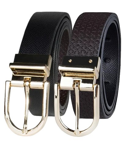 Calvin Klein Italian Saddle Leather Belt Brown Gold Tone Black Leather Sz L Calvin Klein Italian Saddle Leather Belt | Mercari main image 4