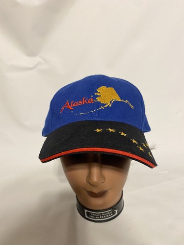 Alaska Souvenir Hat Blue Adjustable
