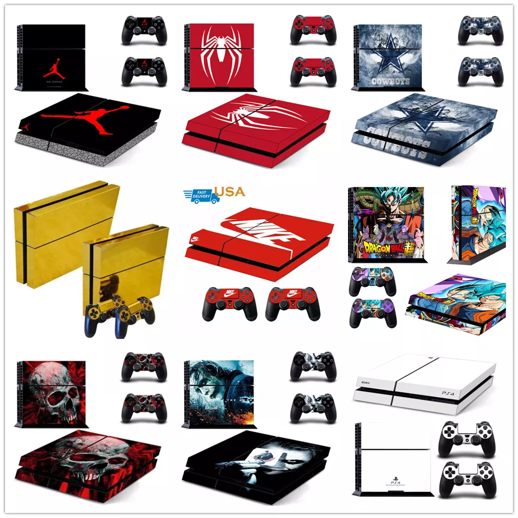 PS4 Pro Console Spider Skin Decal Vinal Sticker + 2