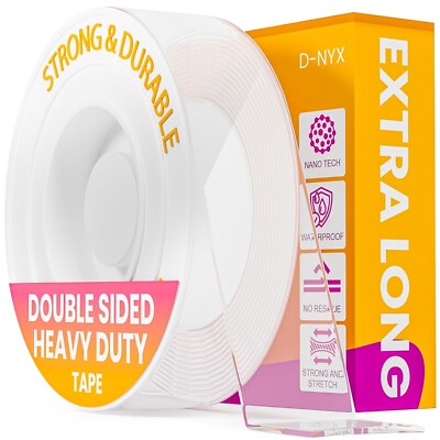 Cinta Adhesiva Doble Cara 1.18 X 9.85 Pies Ft Extra Fuerte De Pared Para Cuadros