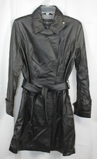 Centigrade Leather Trench Coat Jacket Super Soft Lamb Belted Black Qvc Nwt S