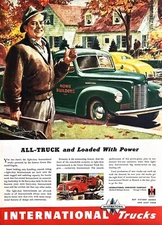 1945 IH TRUCKS Genuine Vintage Print Ad International Harvester