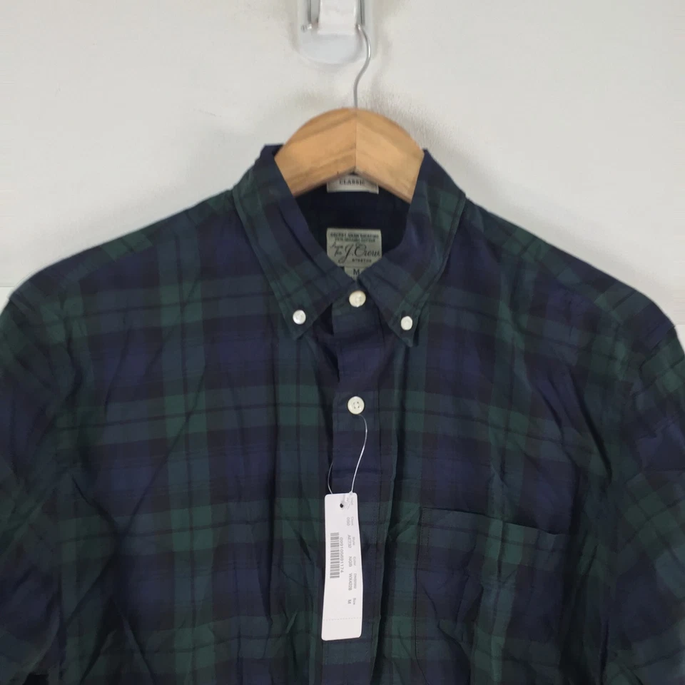 NEW J.Crew mens button up shirt size M tartan blackwatch tartain plaid 109080 - Image 2 of 4