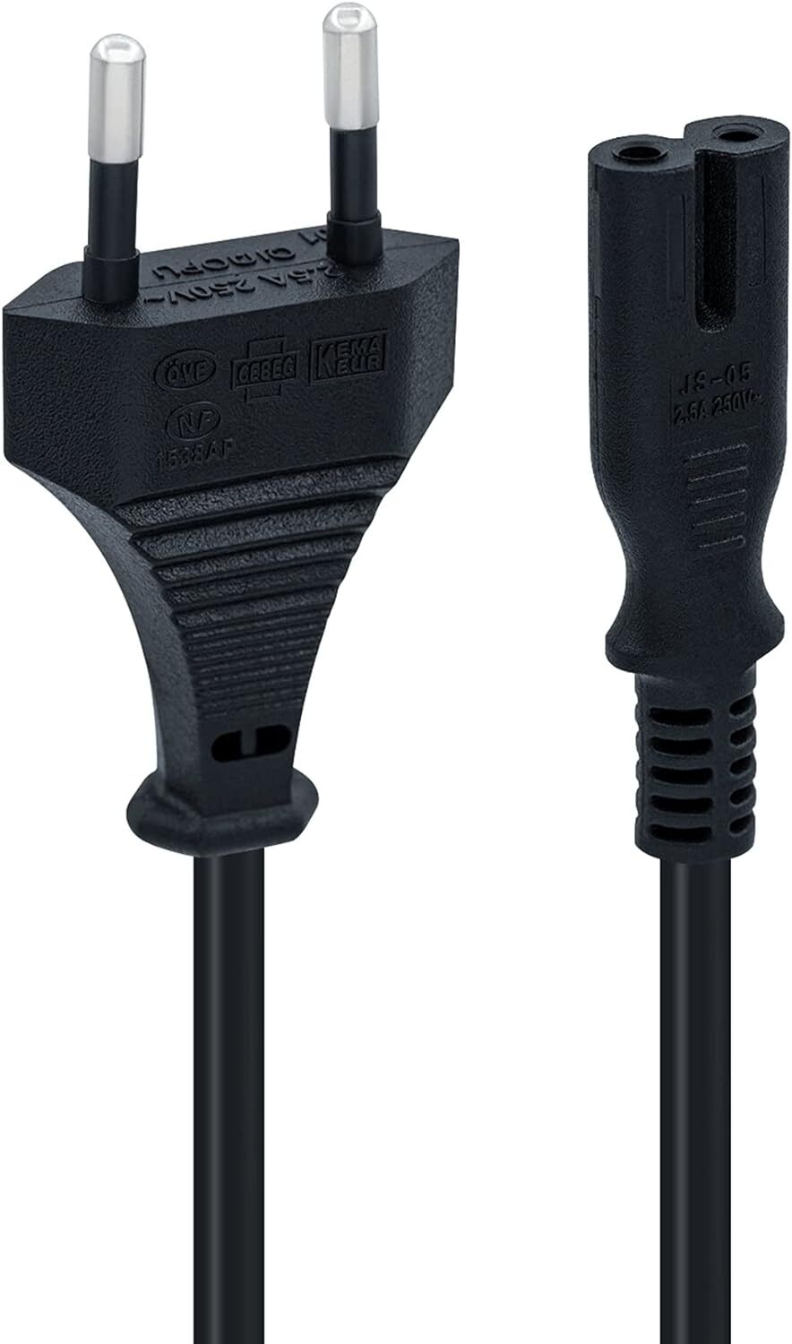 Thumbnail - Mcbazel 1.5m Schwarzes Netzkabel, Euro-stecker C7 2-poliges Netzkabel