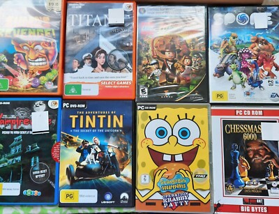 PC Game Lego Vampireville Tintin Spongebob Spore Chessmaster Titanic Zuma