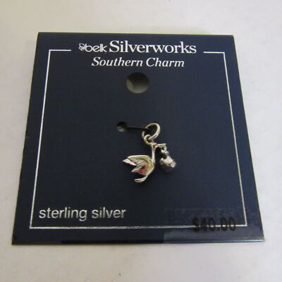 Sterling Silber Storch Caring a Baby Bettelarmband Schmuck Belk Silverworks