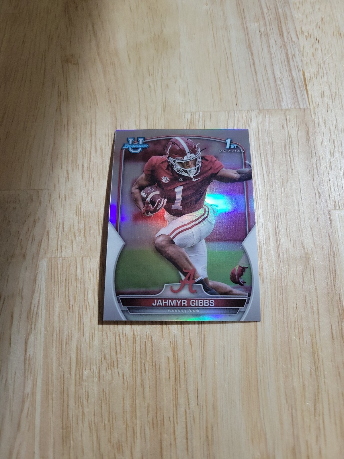 2022 Bowman University Chrome JAHMYR GIBBS 1st Bowman Chrome Refractor #82 LIONS