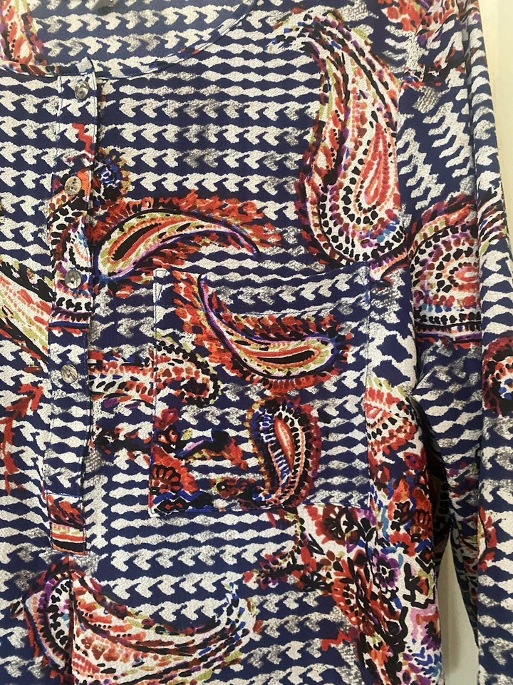 Top túnica popover Fig and Flower para mujer 2X Plus cachemira manga 3/4 boho campesina Foto 3 de 4