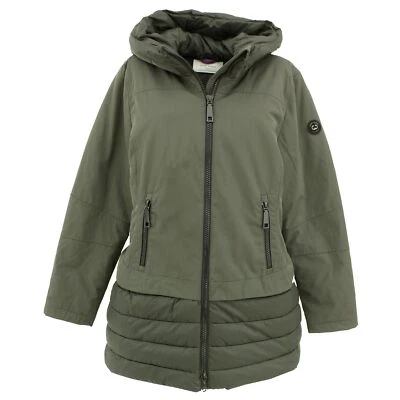 GERRY WEBER Damen Funktionsjacke Winterjacke gefüttert Kapuze olive grün 25978 - Bild 1 von 3