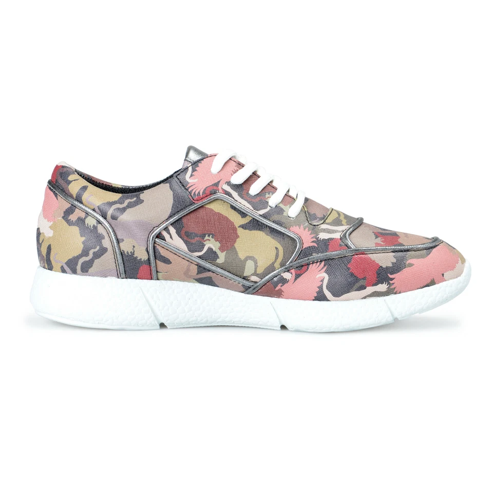 Just Cavalli Para Mujer Multicolor Cuero Moda Tenis Zapatos EE. UU. 9 IT 39 Foto 4 de 4