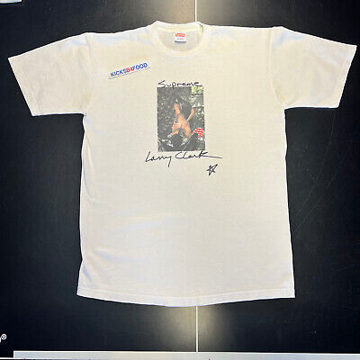 SUPREME NYC 2004 'Larry Clark' Tee LARGE WHITE Box Logo Kate SUPREME NYC 2004 'Larry Clark' Tee LARGE WHITE Box Logo Kate