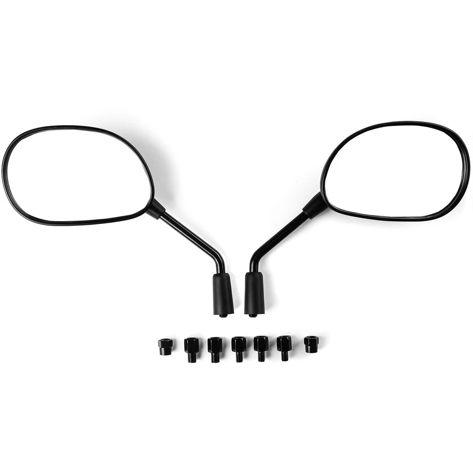 Espejo retrovisor negro universal para motocicleta Cruiser Sport Bike Chopper Foto 2 de 4