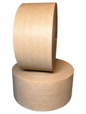 Lot Of 2 Central Brand Water Activated 240 Reinforced Tape Rolls 3" Wide 450’ Ea