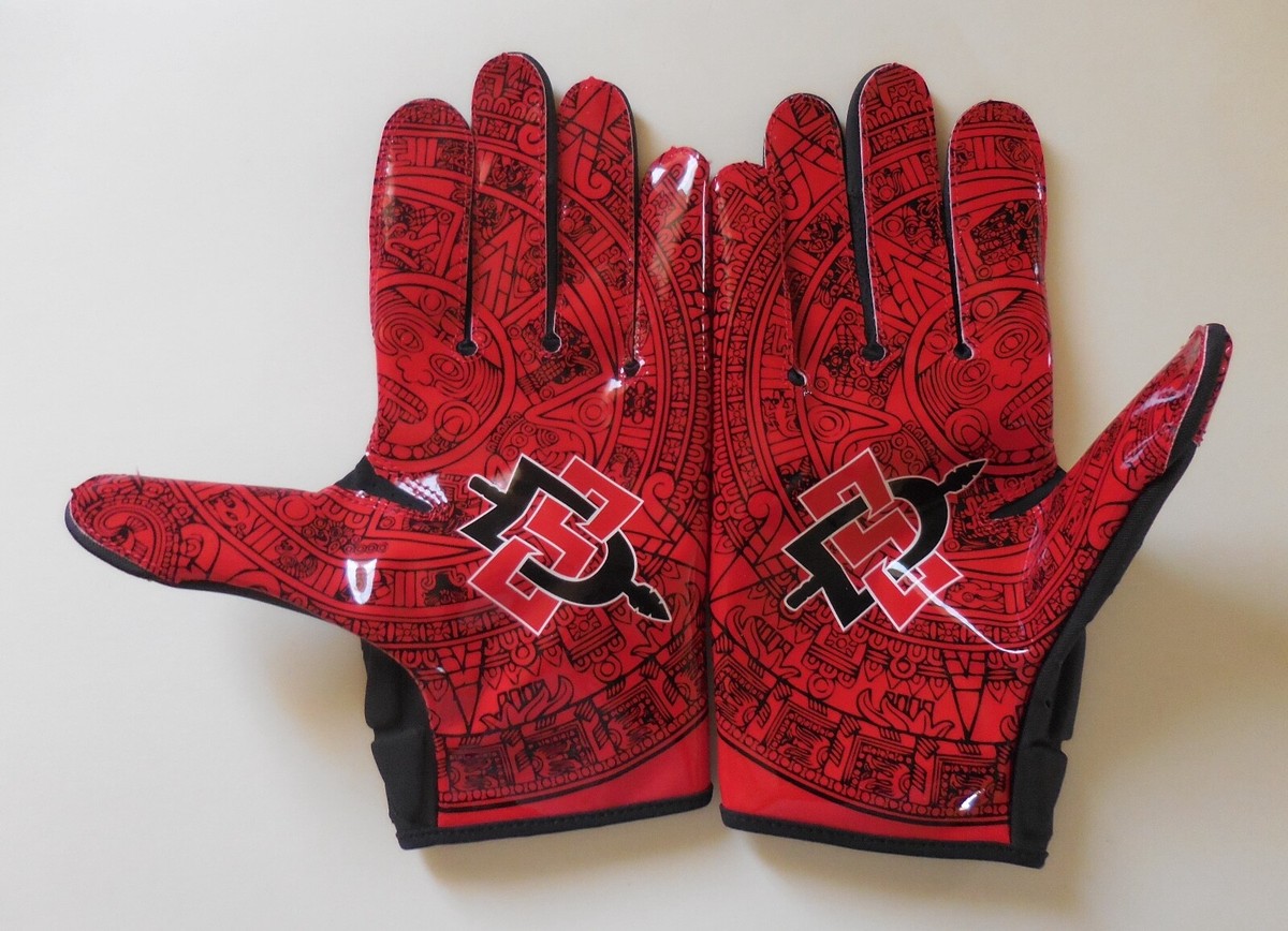 Nike Vapor Jet 6.0 Football Gloves NCAA Team SDSU San Diego