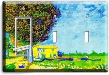 VAN GOGH A LANE NEAR ARLES FARM HOUSE PAINTING LIGHT SWITCH OUTLET ART WALLPLATE