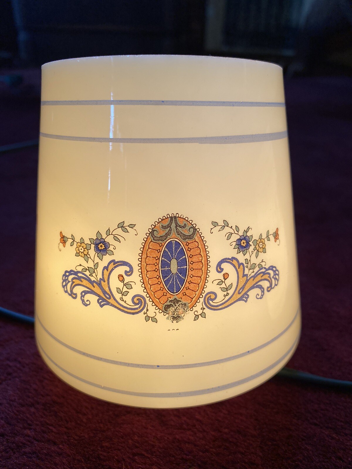 6 Art Deco Bradley & Hubbard Custard Glass Slip Shades Chandelier