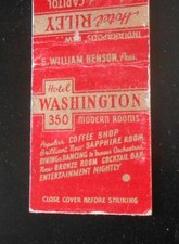 1940s Hotel Washington Bronze Room E. William Benson Hotel Riley Indianapolis IN