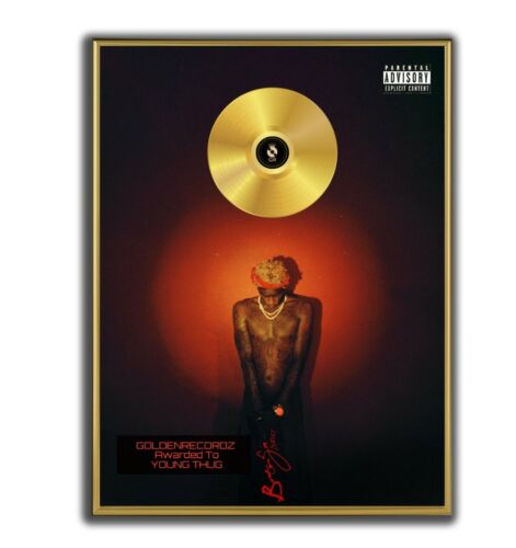 Young Thug Poster, Barter 6 GOLD/PLATINIUM CD, gerahmtes Poster HipHop Rap Art - Bild 1 von 8