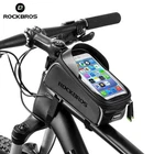 RockBros Frame Bag Cycling Waterproof Top Tube Bag Touch Screen Phone 6.5"