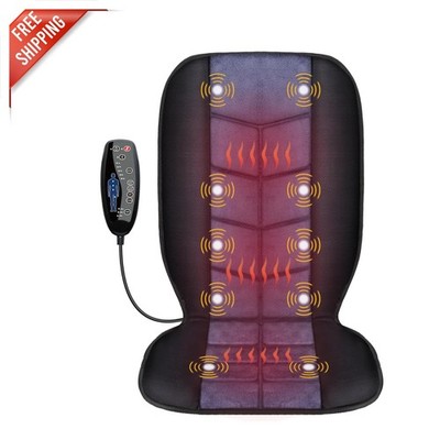 Portable Heated Massage Seat Cushion - 10 Vibration Motors & Custom Settings