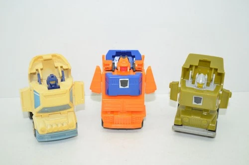 Transformers G1 Original Vintage Throttlebots Roll Bar Searchlight Wide Load Lot
