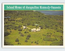 Postcard Aerial View Jacqueline Kennedy-Onassis' Home Martha's Vineyard MA USA