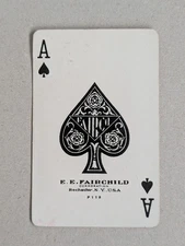 Single playing card - Ace of Spades - USA - E.E. Fairchild [61]
