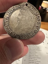 Charles I Hammered Shilling Holed & Engraved