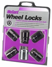 McGard Cone Seat Exposed Style Wheel Locks-Black-5 Lock Set 24548