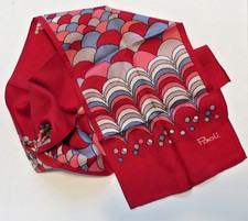 Multicolor Scarf by Paoli 100 Acetate Made in Japan tag