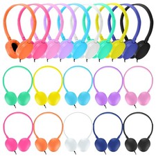 Bulk Headphones 50 Pack Multi Colored for Kids School Classroom,Durable Whole...