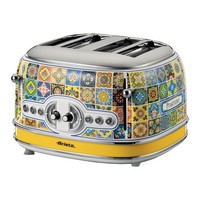 4 Slice Toaster, Yellow Vintage Style, Defrost & Reheat, Ariete 0156